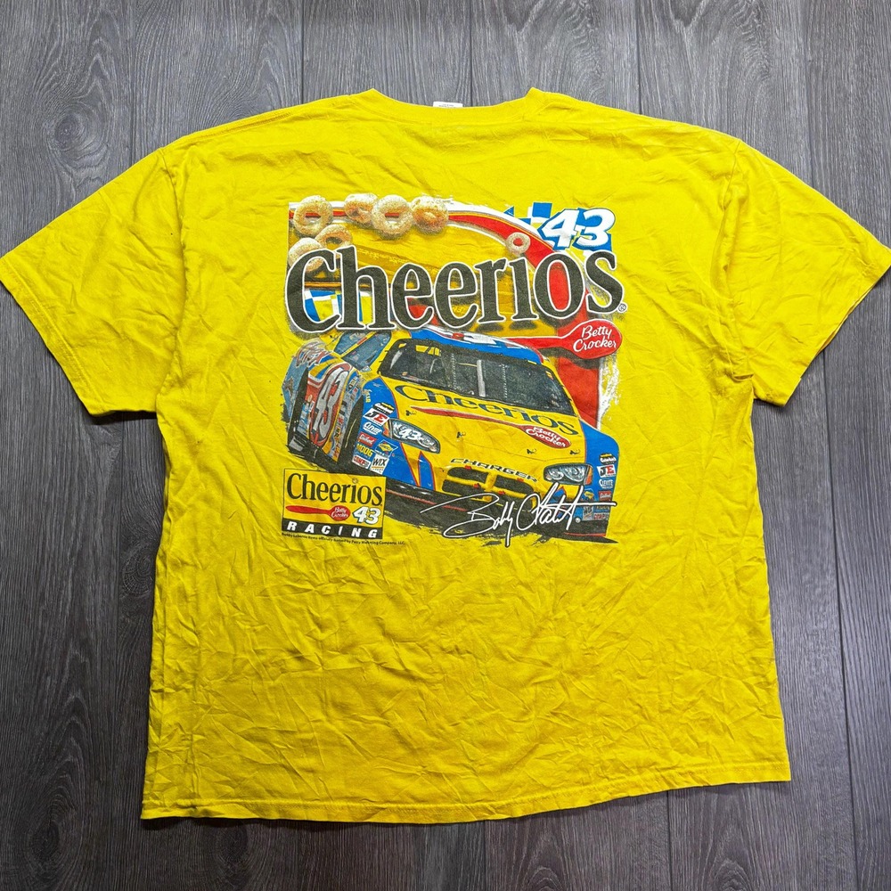 Vintage Nascar Cheerios Bobby T Shirt Yellow XXL 2XL 2000s Streetwear Chase